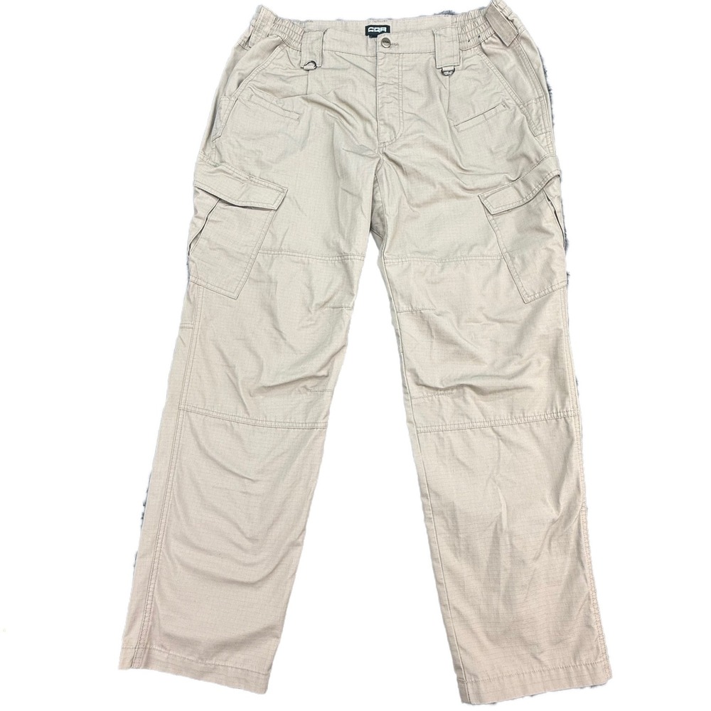 CQR Tactical Cargo Pants Mens 38W 32L Khaki Ripstop‎ TLP108 Work Hiking Trousers